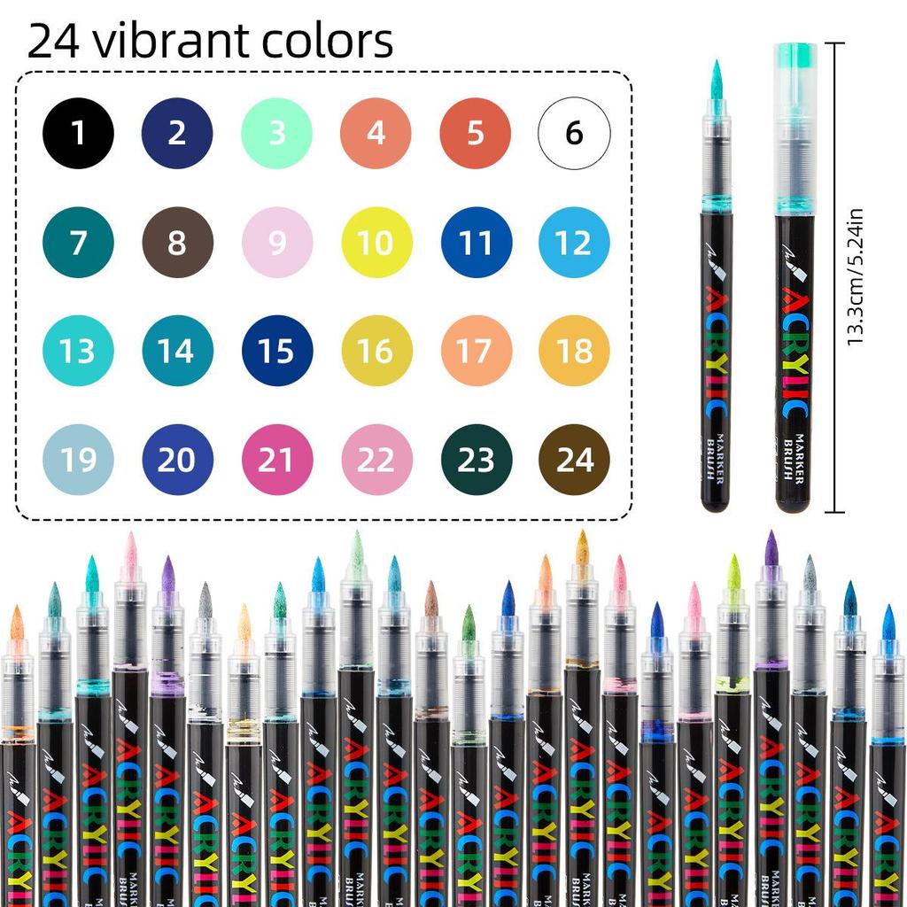 Acrylic Liquid Marker Pen - Non-Bleeding Soft Tip for Art and Graffiti
