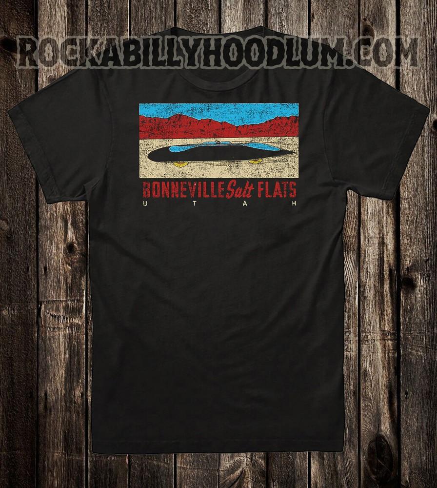 

Retro Hot Rod Tee T Shirt Drag Race Racing Bonneville Salt Flats Utah S