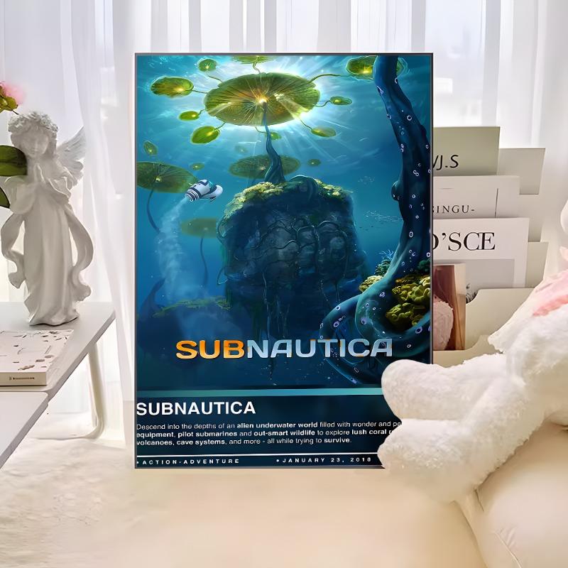 S-Subnauticas Spiel Klassische Vintage Poster Vintage Zimmer Heimbar Café Dekor Nordische Heimdekoration 21cm×30cm NoFrame