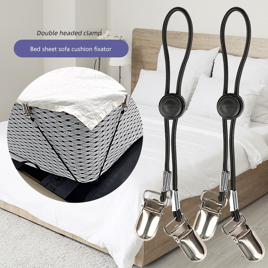 4Pc Adjustable Bed Sheet Fasteners Clips for Securely Holding Sheets Tablecloths and Sofa Covers In Place with Nonslip