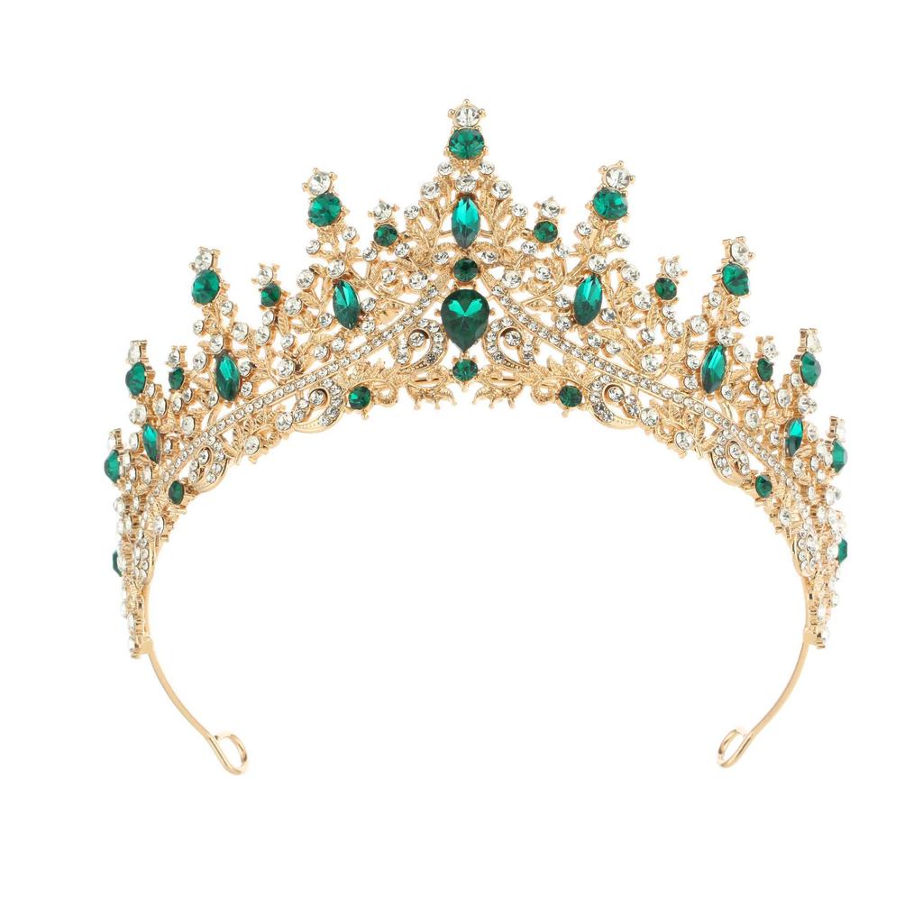 Queen Crown Rhinestone Birthday Headband - Alloy Bride Party Tiara Hair Accessory