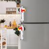 Neues 2-teiliges Set Weihnachts-Plüschstoff Kühlschrankgriffabdeckungen Gerätegriffabdeckungen Weihnachten Dekorationen für Zuhause Navidad Neujahr