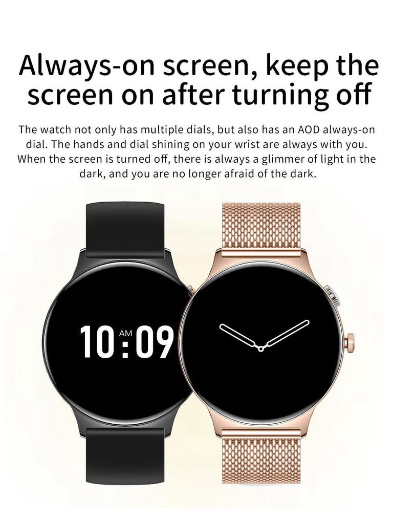 V89 Ultra-thin AMOLED Waterproof Smartwatch with Bluetooth Call and Sport Features