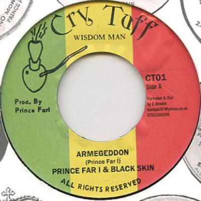 7-Inch-Schallplatte PRINCE FAR I, BLACK SKIN - Armageddon CT01 Cry Tuff 1977 UK Reggae, Ska & Dub