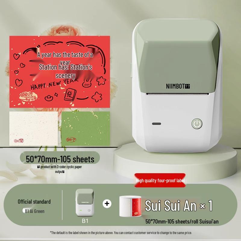 Florist Greeting Card Label & Sticker Printer with QR Code & Birthday Wishes