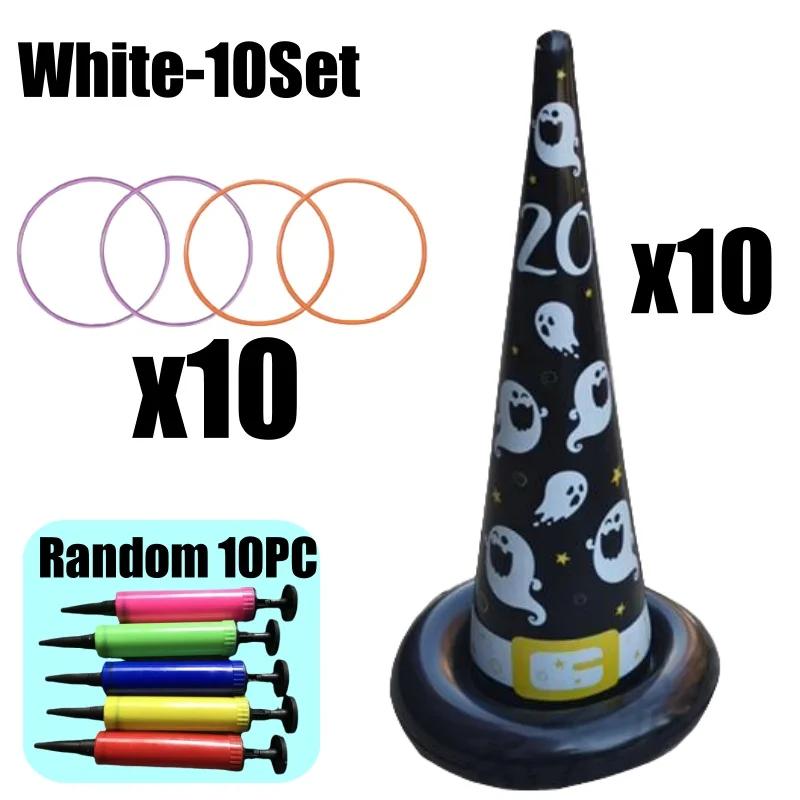 Halloween Games Inflatable Witch Hat Ring Toss Game Halloween Inflatable Ring Toss Game Halloween Indoor Outdoor Family Game