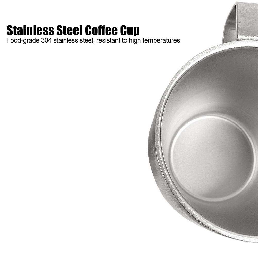 Household 304 Stainless Steel Double Layer Coffee Cup Mug with Handle for Coffee Shop 300ml