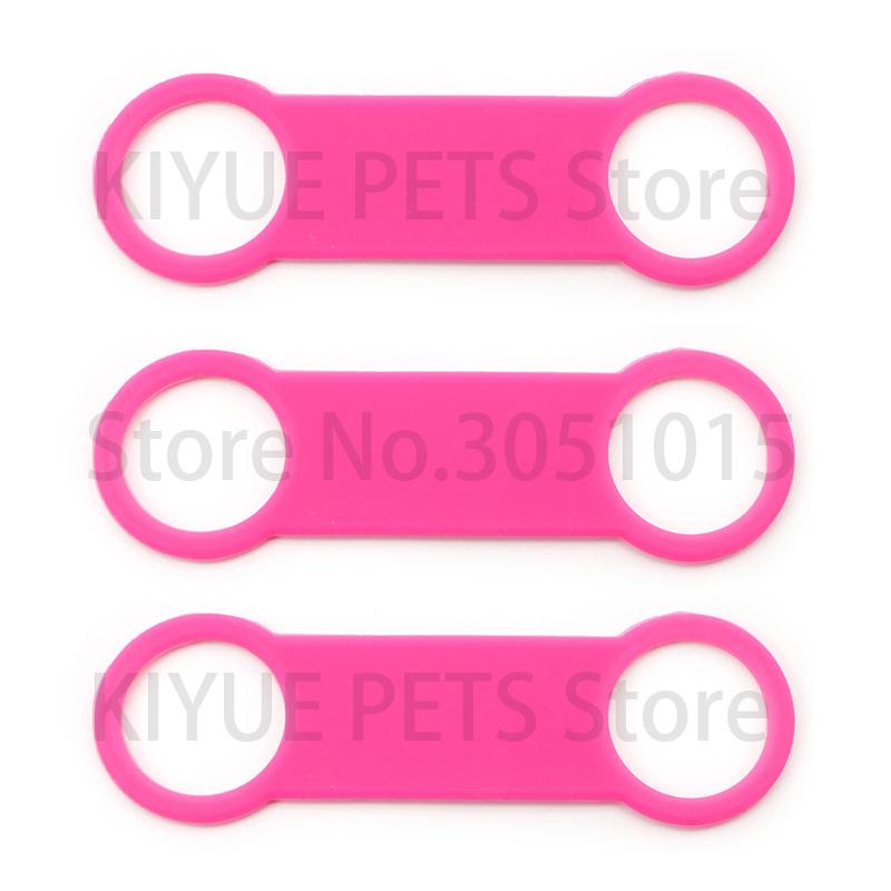 Wholesale 20PCS Pet Identity Silicone Blank Dog Accessories Matching Collar Anti-loss Nameplate Cat Stretch Rubber 3