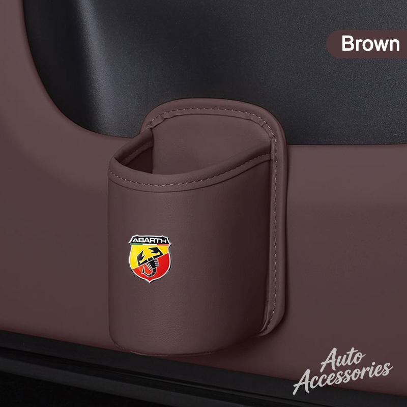 Car Water Cup Box Back Seat Drink Rack Leather Storage Box Water Cup Stand For Abarth Punto Tipo Panda Ducato Ducato Stilo Fior