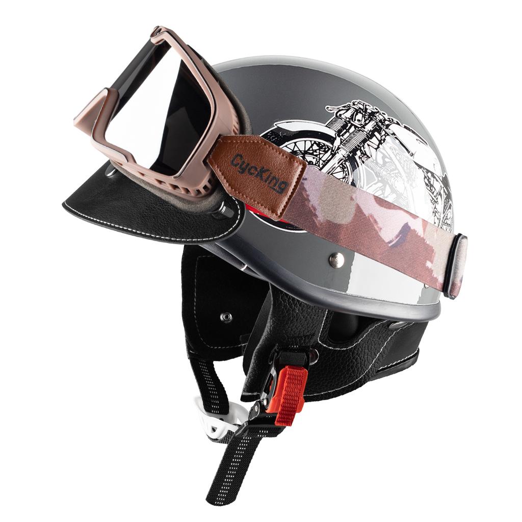Cycking Japanese Vintage Half Helmet Open Motorcycle Helmet Scooter Skateboarding
