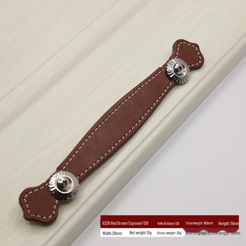 Brown Leather Handle for European Modern Cabinets and Wardrobes