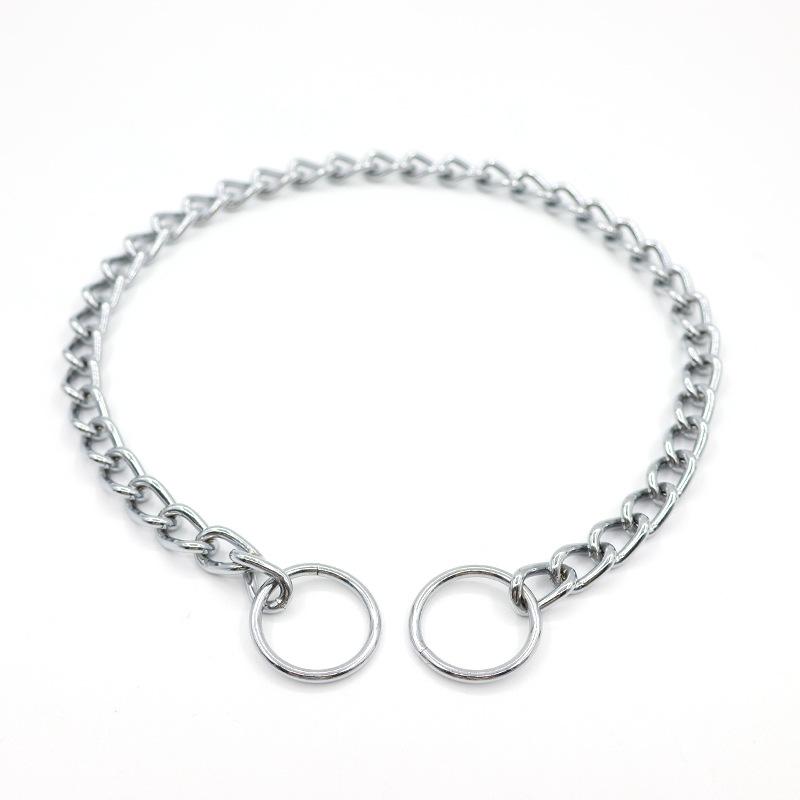 Neck Loop P-chain Three-link Iron Chain, Double-loop Neck Chain, Teddy Golden Retriever