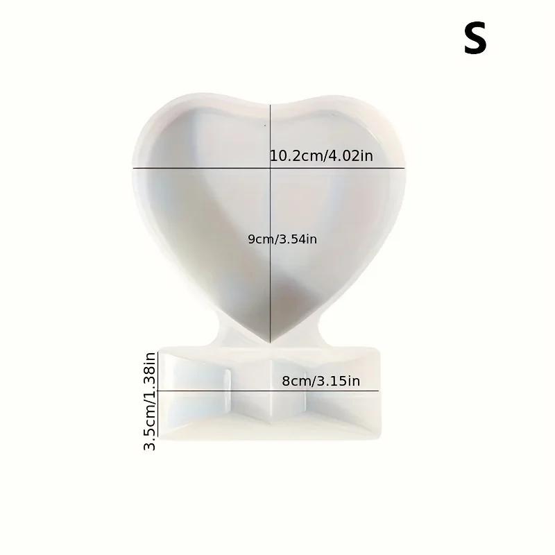 1/2PCS Creative Love Photo Frame Silicone Mold – Dual Sizes, Heart-Shaped Epoxy Resin Mold for DIY Picture Crafts