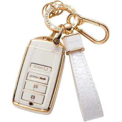 Capa para chaveiro Acura com chaveiro Acura, capa para chaveiro de carro compatível com Acura CDX RDX RLX NSX TLX TLX-L Smart Key Protector