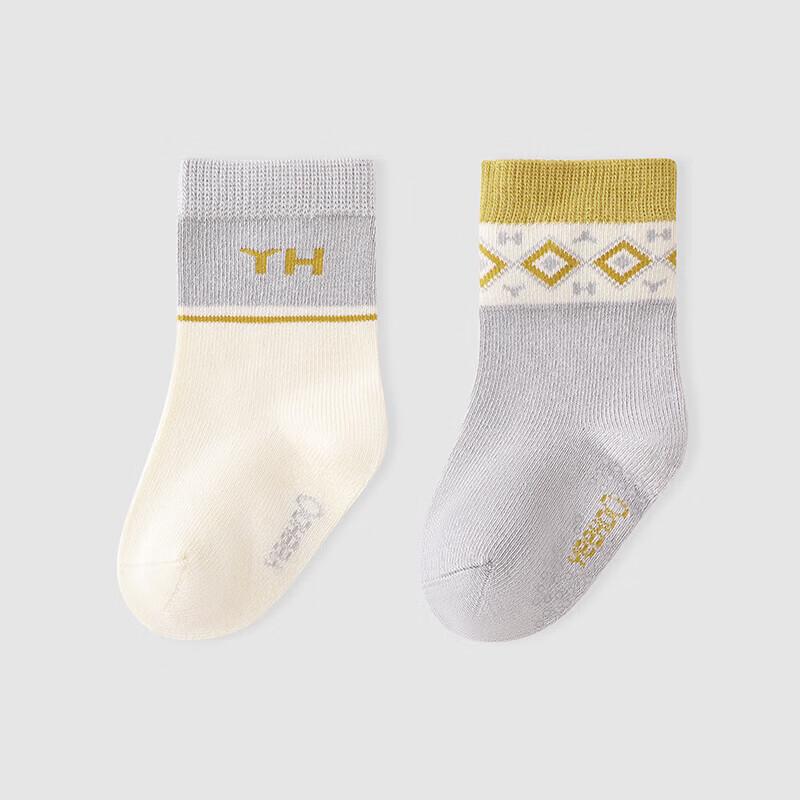 YEEHOO Baby Warm Antibacterial Short Socks (2 Pairs)