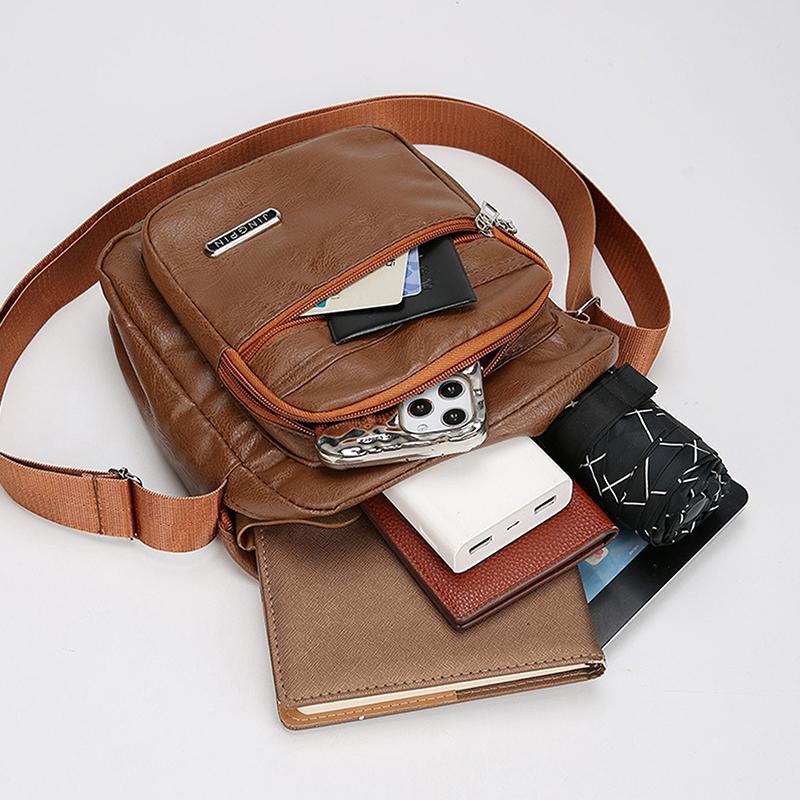Man Messenger Bag Business Leather Bags Fanny Pack Men'S Genuine Leather Crossbody Shoulder Bags High Quality Tote