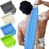 High Elasticity Frosted Long Shower Towel Shower Body Brush Bathing Massage Back Body Exfoliating Bathroom Wash Brush Bath Tools