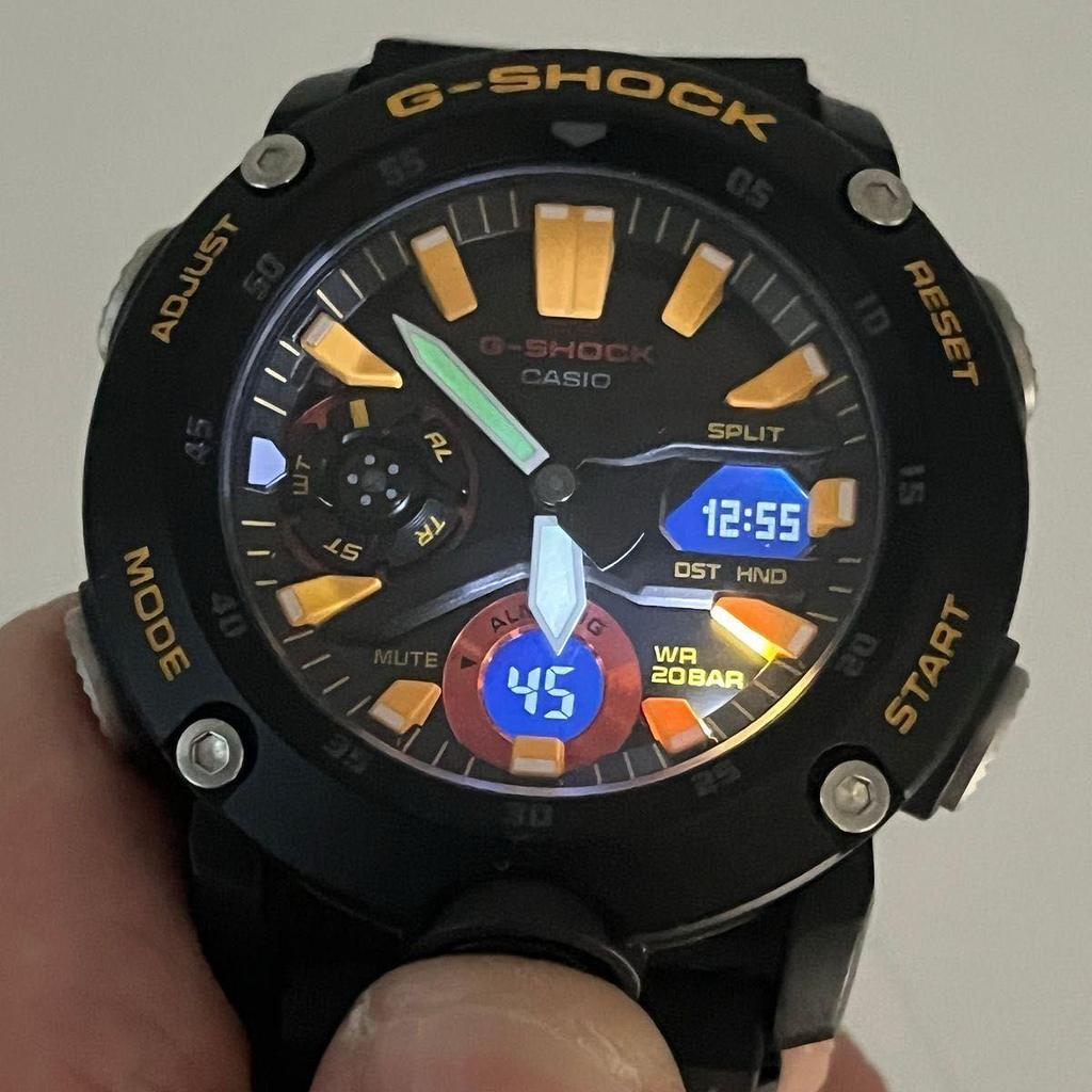 Used Working item G-SHOCK GA-2000 Watch Bhutan Kingdom Special Model CASIO Casio Black Yellow G-Shock