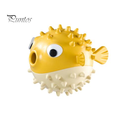 

Игрушка для собак, стакан, дырявый пищевой шарик, интерактивная моющаяся мультяшная форма рыбы, чистка зубов, товары для домашних животных, жевательная игрушка для собак жёлтый