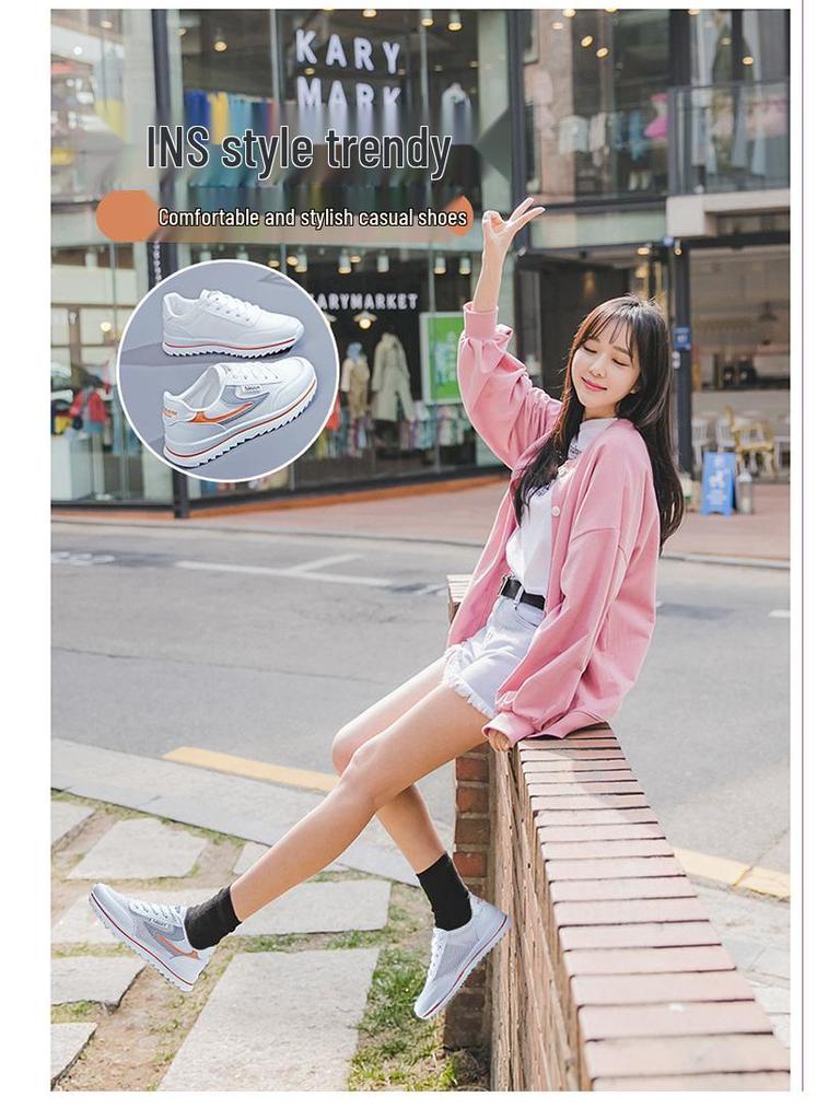 Versatile Women's Forrest Gump Shoes 2024: Breathable Korean Style Running Shoes for Spring & Autumn, Ideal for Students (Model B611).
