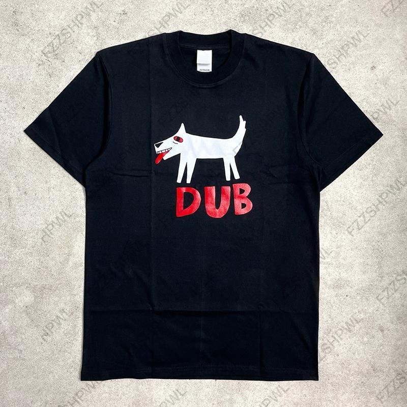 Cartoon Letters Retro Puppy Pattern Print Fashion Loose Tshirt Men American Harajuku Y2K Casual Oversized Shortsleeved Women S