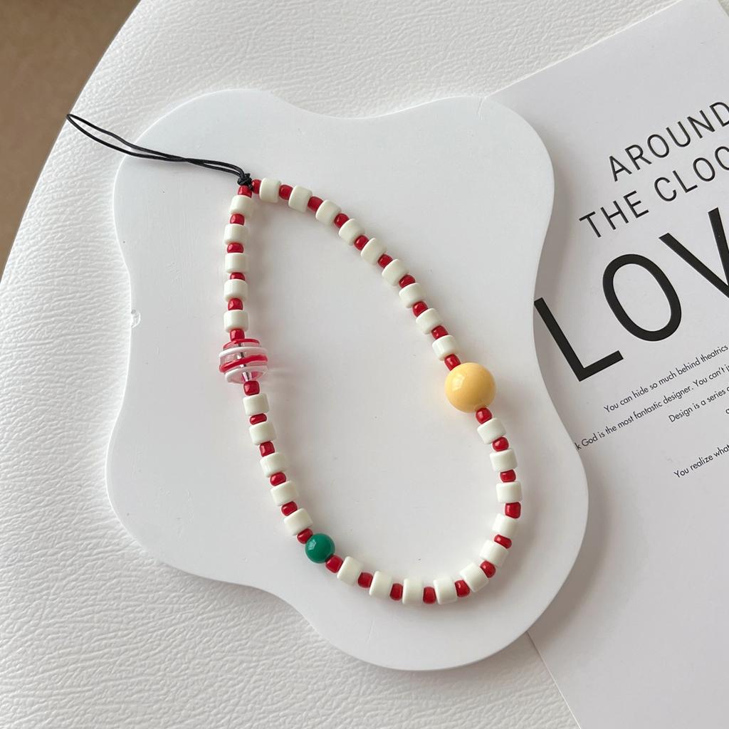 Trendy INS Cute Phone Wrist Strap Beaded Lanyard for Phone Camera Keys Bag Anti Loss Chain Bracelet Fashion Accessory