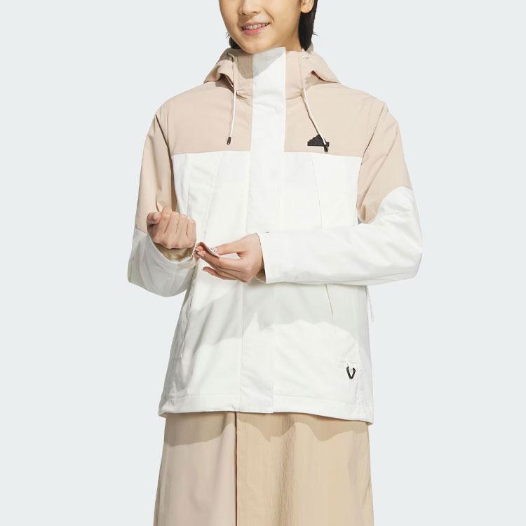 Adidas City Escape 3-In-1 Fleece Hooded Casual Jacket Women Outerwear Han-Jade-White JE8589