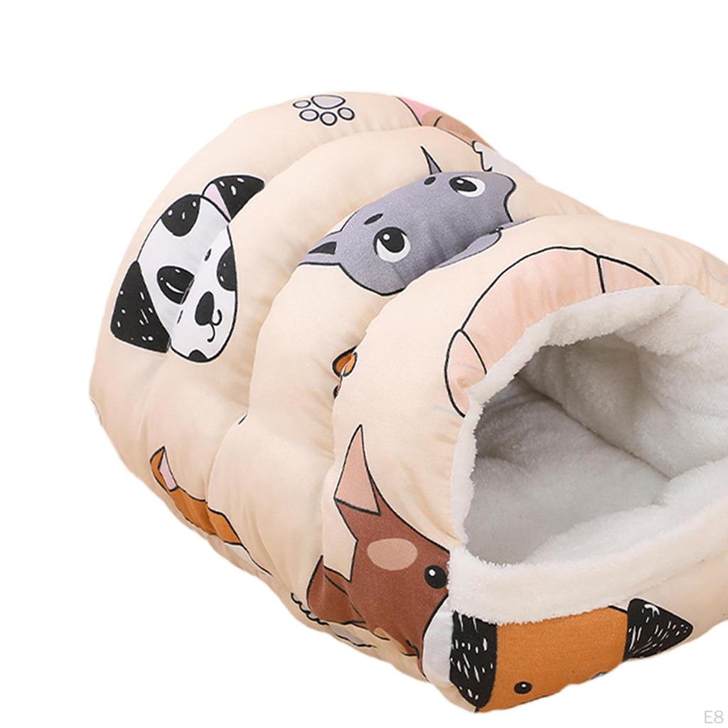 Bed Cat Cave Pet Sleeping Made of Soft Polyester with Semi-Enclosed Structure for Hideaway