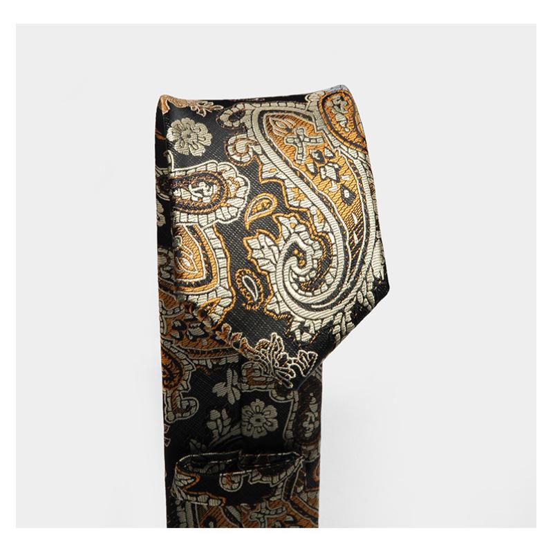 Korean style tie men's formal business casual wedding narrow tie 6cm paisley cashew pattern
