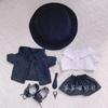 !! Cheap! 20cm Dolls' Suit Black Trench Coat Fisherman Hat Handsome Tie Cotton Doll Clothes Plump Body Can Wear Doll Toy