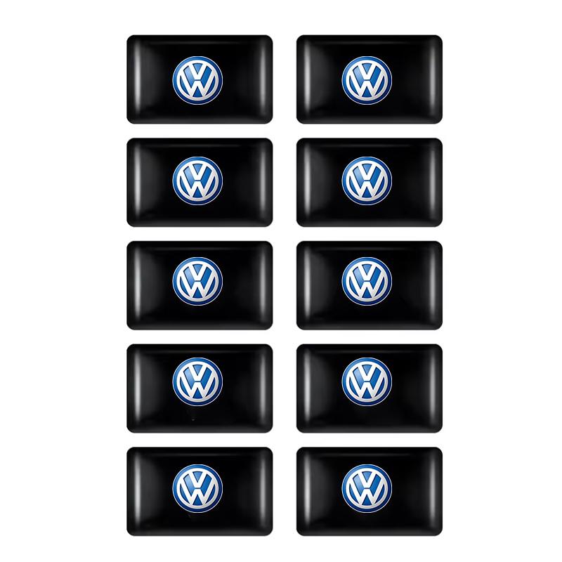 Car Styling 3D Epoxy Stickers Auto Interior Decoration Decals For VW Golf Amarok T5 Phaeton Teramont ID3 Tiguan T-Cross Passat