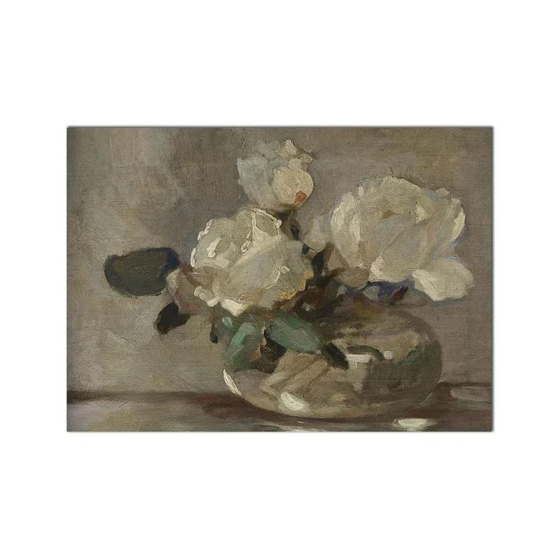Vintage Flower Nordic Posters, Canvas Painting, Modern Wall Art, Beige Gallery Decor, Picture for Living Room Interior