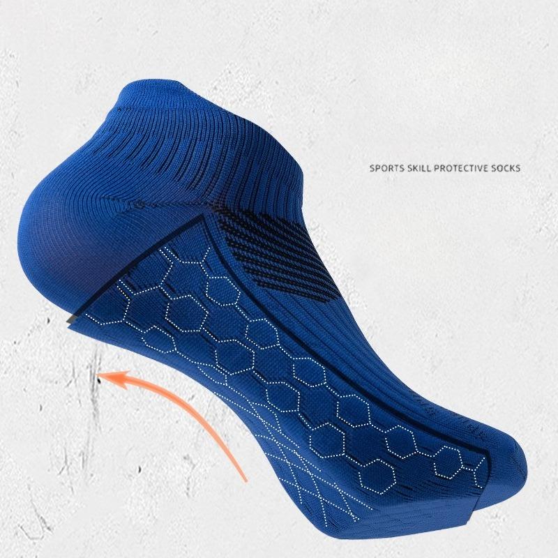 Short Calf Marathon Professional Running Socks with Massage Sole, Quick-Dry Breathable Sports Socks for Men and Women