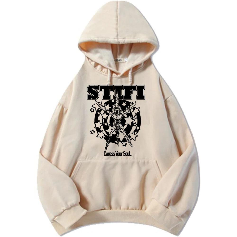 CARESSYOUR SOUL Hoodies Sticky Fingers STI FI Band Graphic Sweatshirts Long Sleeve Winter Hooded Pullover Male Sudaderas Unisex