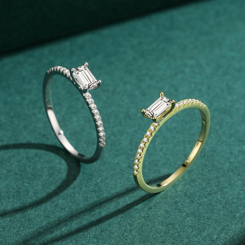Tancise Classic 925 Sterling Silver Zirkónový prsteň Dámske šperky Svadobný darček na párty