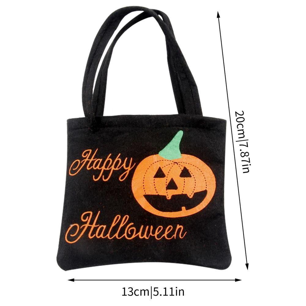 Trick or Treat Halloween Non-Woven Bag Pumpkin Candy Storage Bucket Funny   Festival