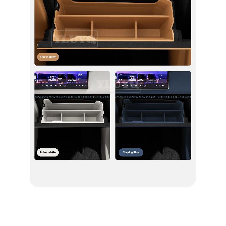 For 2026 For 2026 ZEEKR 9X Front Passenger Glove Box Storage Organizer Silicone Storage Box Interior Modification Accessory