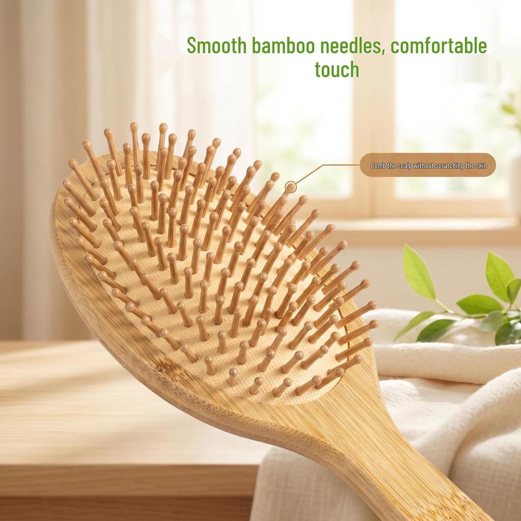 Bamboo Large Thickened Air Cushion Comb for Long Hair
