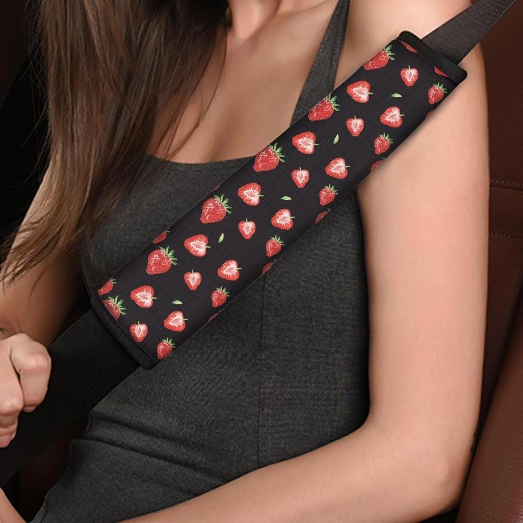 2-Pack Universal Leopard Print Car Seat Belt Pads Cover for A More Comfortable Driving,Cheetah Print Seat Belt Shoulder Strap Covers Harness Pad for