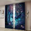 Magic Forest Curtains Butterfly Pattern Magical Style Living Room Bedroom Decoration Pole Bag Made Of Polyester Sitting Window Treatment