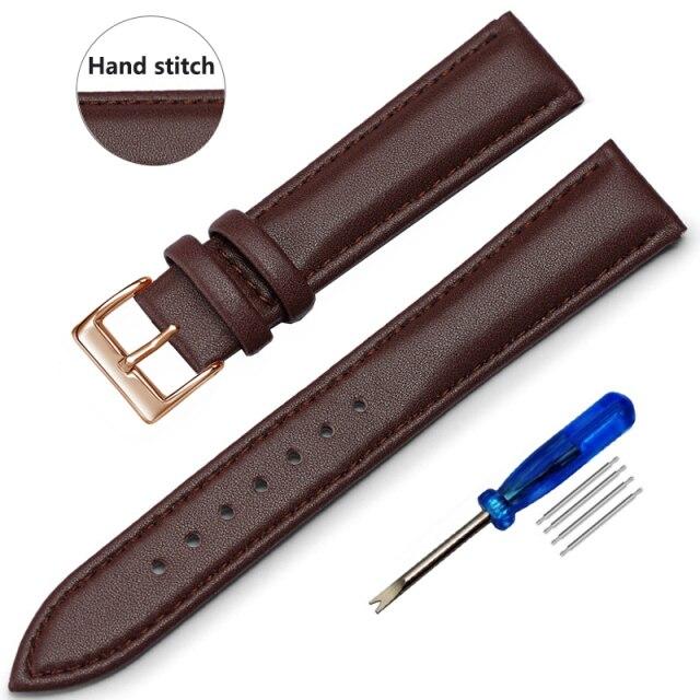 

Тонкие ремешки для часов из натуральной кожи, ремешок для часов 12 мм/14 мм/16 мм/18 мм/20 мм 22 мм ремешок для часов 16mm