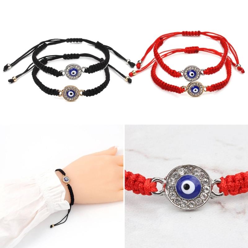 Woven Bangle String Braided Evil Eye Bracelets Unique Symbolic Wrist Jewelry Fashion Hand Rope for Women and Girls