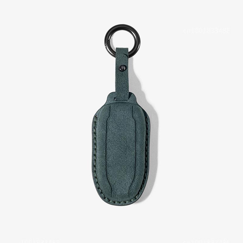 Car Key Fob Case Cover Shell Fob for Tesla Model 3/X Model S/Y Keychain Key Bag Holder Protector Suede Key Case Accessories