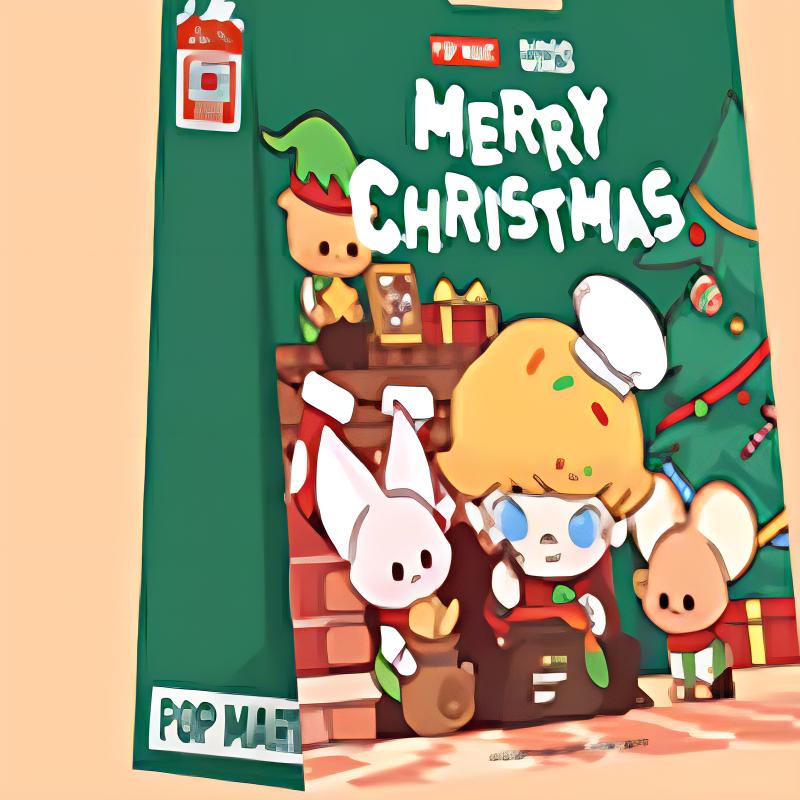 New POP MART DIMOO Snowman's Letter Merry Christmas Gift Bag Limited Edition Shopping Bag IP Merch PPMT-2312-0050