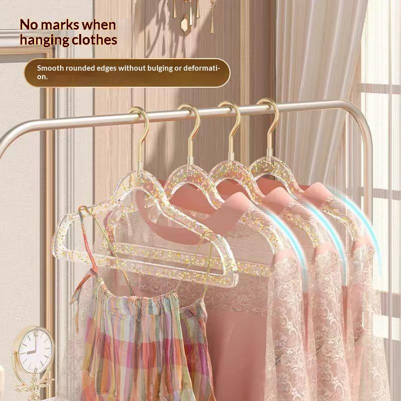 10Pcs Non Marking Anti Slip Clothes Hangers Lightweight Space Saver Hanger for Girls Dorm Closet Storage