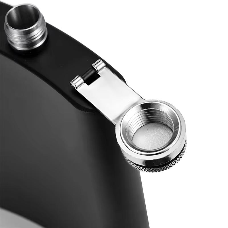 Camping Hip Flask 6 7 8oz Stainless Steel Black Hip Flask Set Leakproof Hip Flask with Funnel Alcohol Drinking Flask JT470