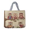 Eco Shopping Bag Owl Canvas Shoulder Bags For Travel School Women Folding Tote Handbag