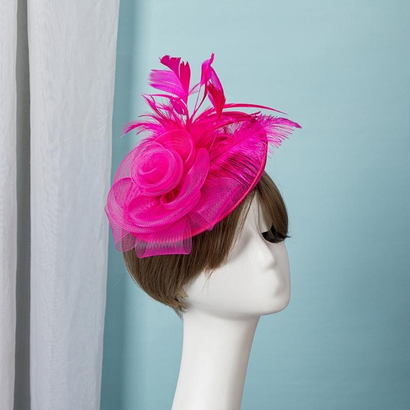 British Styles Women's Fascinator Beautiful Linen Brida Headwears Delicate Hat Adornment For Stylish Appearance