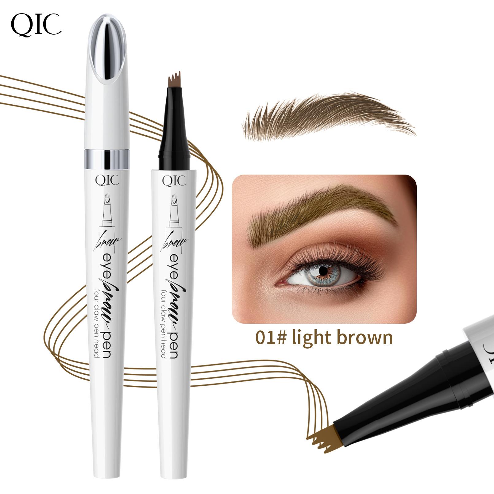 

Ceramic White Liquid Four-Claw Eyebrow Pencil, Wild Eyebrow Waterproof And Non-Smudging Four-Headed Bifurcated Eyebrow Pencil, Makeup
