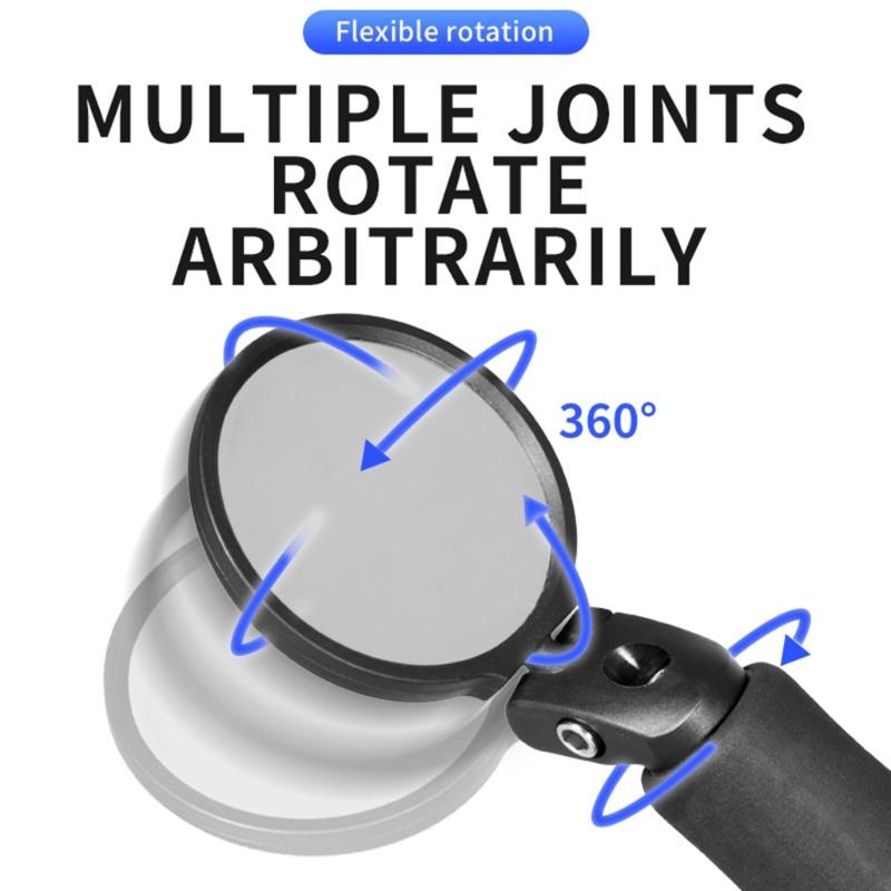 Handlebar Bike Glass, Bicycles Cycling Rear View Glass, 360 Degree Adjustable Rotatable Handlebar Mounted Bike Glass